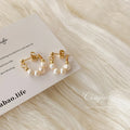 Pearl Hoop Earrings 14K Gold Plated Natural Baroque Fresh Water Pearl Hoop Earrings Jewelry Gifts for Girls Women