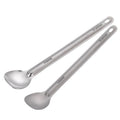 Chinese Products Long Handle Spoon Pure Titanium Spoon with Polished Scoop 220mm Ultralight Titanium Camping Tableware Set
