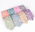 Cute Animal Floral Printed Tie for Men 8cm Slim Cotton Business Neckties Fashion Wedding Suit Shirt Accessories Causal Neck Tie