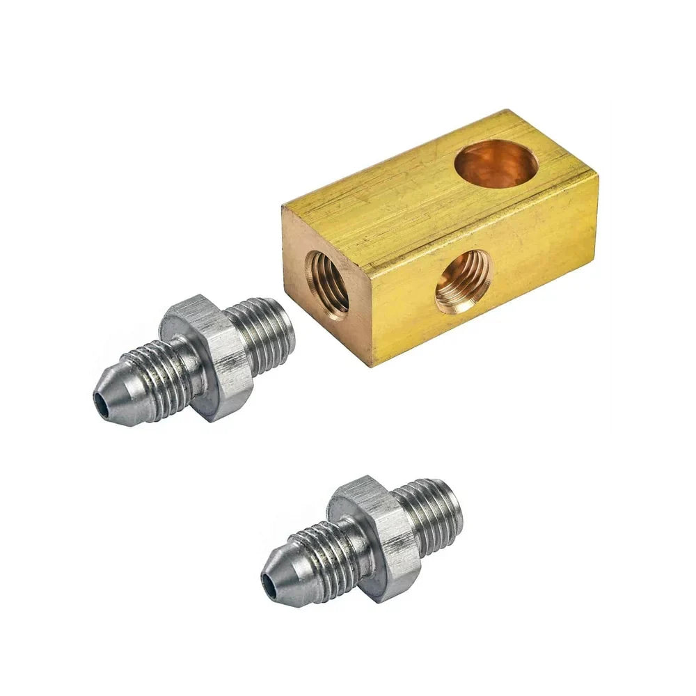 Custom Brass Brake T M10 Line T-Fitting Junction Block Brass Block Cnc Grinding Service Vehicle Part