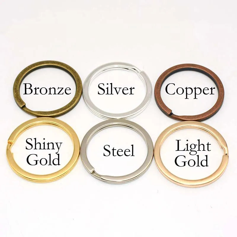 30mm Metal Bronze Multi Size Double Ring Split Rings Double Loop Connection Keychain Accessories Diy Jewelry Making Key Chains