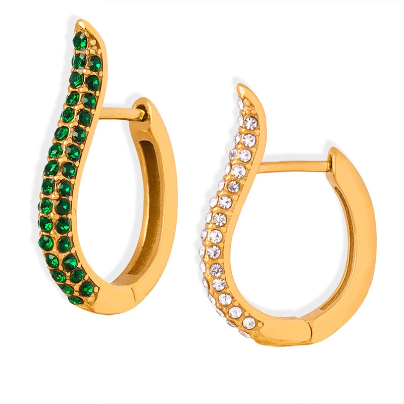 China Manufacturer Wholesale Quality Trendy Brands Stainless Steel 18K Gold Plated Earrings for Women