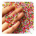 450 G Per Bag 2mm Assorted Mini Beads Faux Candy Beads for Slime Nail Art Slime and Crafts
