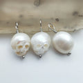 Handmade S925 Sterling Silver Pendant Carved Skull Freshwater Pearl Natural White Loose Gemstone Jewelry Fashion Pendants Charms
