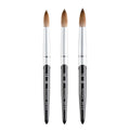 Professional Factory Wholesale Acrylic Art Nails Tools Pure Round Nail Kolinsky Hair Design Brushes for Personal Use