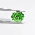 Top Quality Synthetic CZ Gemstones 5A+ Zircon 4K Crushed Ice Radiant Oval Cut Green Loose Cubic Zirconia