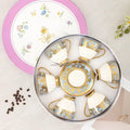 2026 New Arrived QIAN HU Eco-Friendly Bone China Gold Plated Turkish Coffee Cup and Saucer Set
