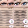 Private Label DIY Cluster Lashes 10P 20P 30P 50P 60P 80P 10-18MM Mixed Length D Curl Natural Looking Style Lash Extension Kit