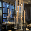 Wedding Props Acrylic Crystal Candlestick Road Lead Lights Party Window Decoration Center Pieces Wedding Table