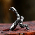 SS8-943R 2023 New Design Stainless Steel Snake Ring Punk Biker Hip Hope Ring for Men Women Animal Jewelry