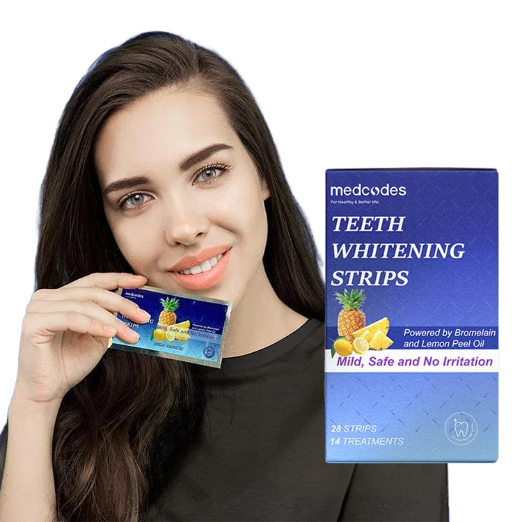 Best Customized Teeth Enamel Safe Whitener Tools Teeth Whitening Lemon Pineapple Flavor Teeth Whitening Stripsg Strips