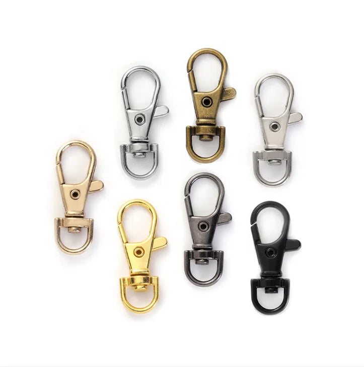 Factory Supply 9 X 37mm 6 Colors Mini Metal Snap Keychains