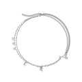 Personalized Inspired Jewelry Forks Spoons Charm Psj Brass Rhodium Plated Cubic Zirconia Link Chain Layered Chokers Necklaces