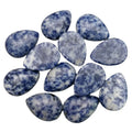 DIY Natural Multi Smooth Blue Spot Stone Waterdrop 25*18mm Cabochon Beautiful Quality crafts