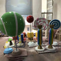 Life Size Fiberglass Giant Candy Lollipop Sculpture/Giant Candy Lollipop Resin Candy Crafts Sculpture/Large Candyland Props