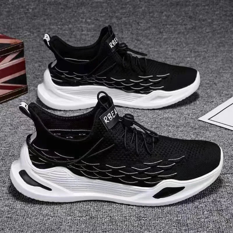 Sports Shoes Breathable Men's Flying Weave 2026 Summer Men's Trendy Shoes Outdoor Students Casual Running Men's Shoes