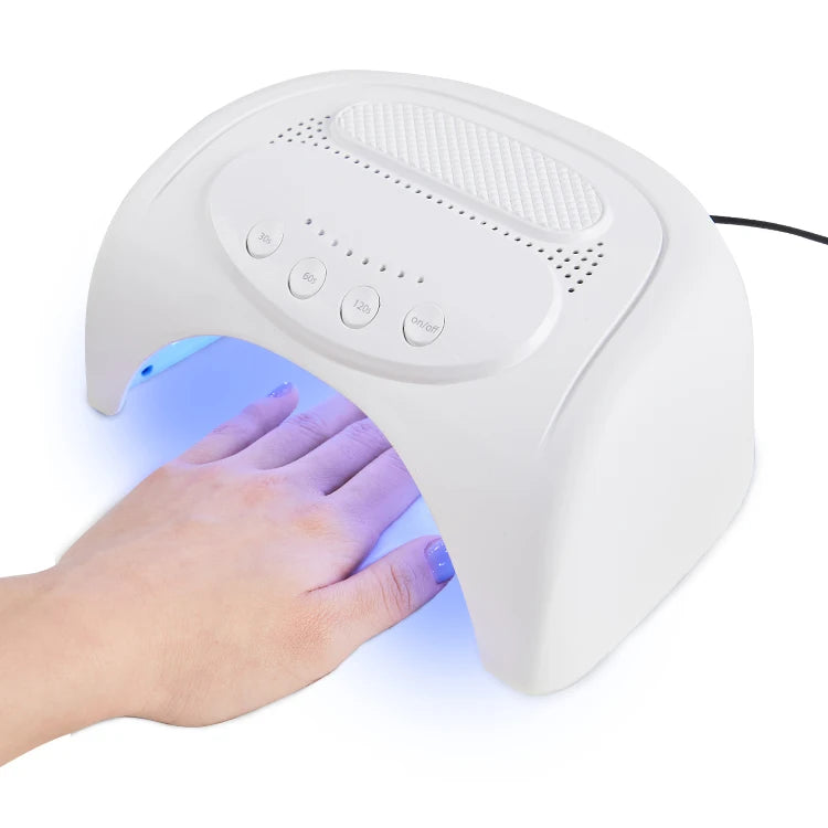 48W LED UV Nail Lamp Portable Safe Nail Dryer with 30/60/120s Timer for Salon & Home Use