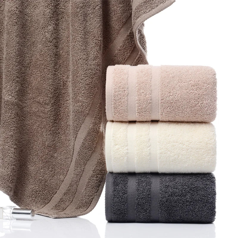 Longzhou Thick Bath Towels Set Highly Absorbent Towel for Bathroom Bath Towels  100 Cotton Space Soft