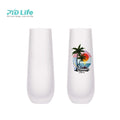 PYD Life RTS Wholesale High Quality 10oz 300ml Frosted Sublimation Stemless Wine Champagne Flutes Glass