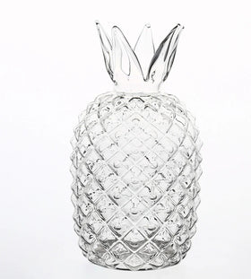 Pineapple Design Glass Vase