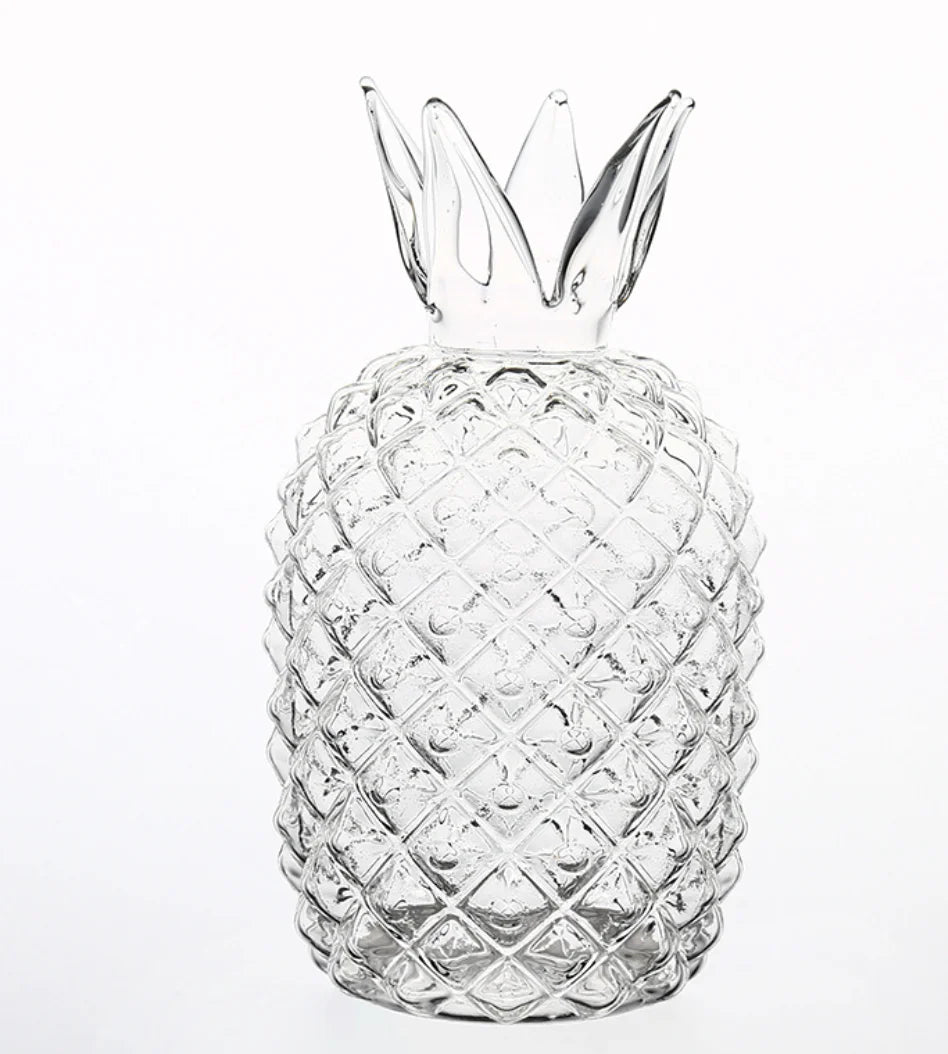 Pineapple Design Glass Vase