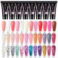 Wholesale Extension Acrylic Poly Nail Gel Set 15ml/30ml Nail Polish UV Gel Finger Quick Building 12 Colors Per Set Poly Gel