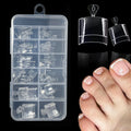 240pcs Clear Half Cover Short Square Soft Gel Toe Nail Tips ABS Material Toenail Foot Nails for Women Nail Salons DIY
