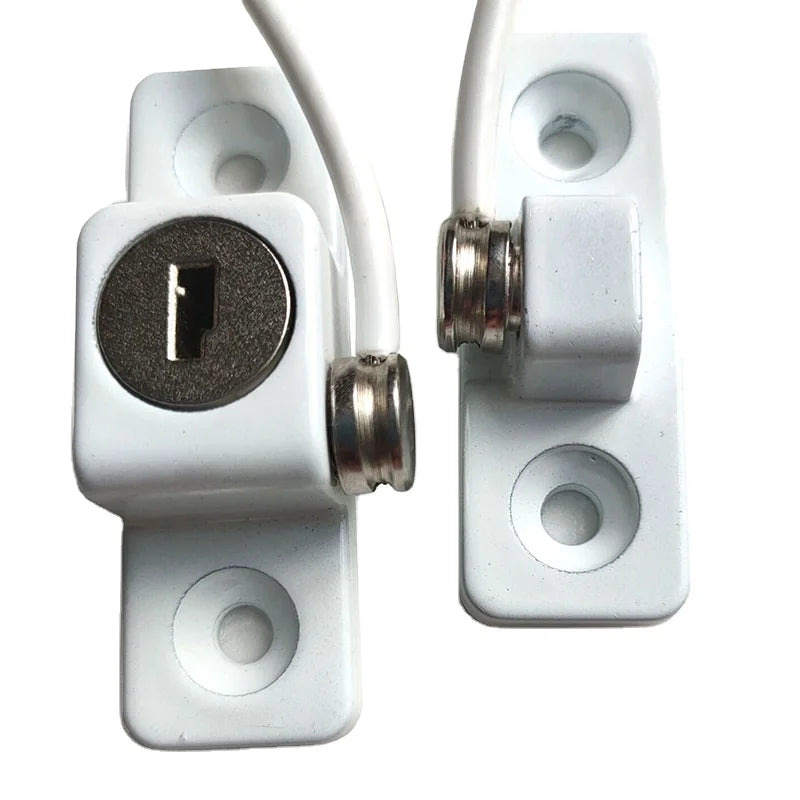 Zinc Alloy Modern Hotel Latch Security Protection Window Safety Lock Door Hardware Stainless Steel Cable Easy Installation Die