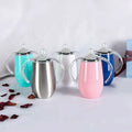 12oz Sippy Cup Double Wall Vacuum Insulated Stainless Steel Tumbler with Sippy Handle for Kids