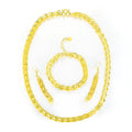 Live Ladies Brass Gold Plated Jewelry Vietnam Sand Gold Phoenix Tail Bracelet Necklace Earrings Three Piece Set Wholesale