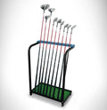 Acrylic Golf Club Organizer Golf Putter Stand Holder Metal Golf Club Display Rack