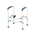 HEPO Adjustable Toilet Safety Rail with Handles Elderly Bathroom Grab Bar Goes Toilet Seat Convenient Bathroom Safety Equipment