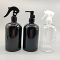 Hot Sale 500ml PET Black Plastic Mist Spray Bottle Trigger Pump Lotion Pump Screen Printing for Skin Care Serum Shampoo