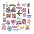Cute Small pink Bow Ballet Shoes Bikini Cosmetic Self Adhesive Phone case Jewelry Clothes Diy Decorative Embroidery Patches