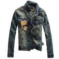 Vintage Mens Jeans Jacket Outwear Male Cowboy Coats 3XL Autumn Winter Mens Denim Jacket Trendy Fashion Ripped Denim Jacket