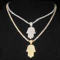 Pass Diamond Tester Religion Charm Hip Hop Iced Out 925 Sterling Silver VVS Moissanite Hamza Hand Diamond Pendant