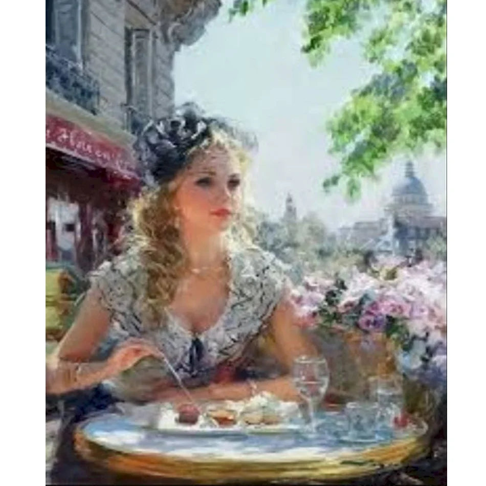 Adult Women Figure Painting DIY Crafts Kit Classic Style Painting by Numbers with Acrylic 40x50cm Home Decors