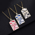 2022 New Trendy Gold Plated Stainless Steel Zircon Eye Pendant Necklace Women Men Unisex Jewelry