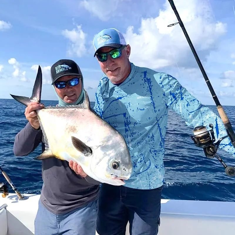 Custom Fishing Wear Custom Logo Sublimation Printing Quick Dry Breathable UPF50+ Anti Hooded Fishing Clothing