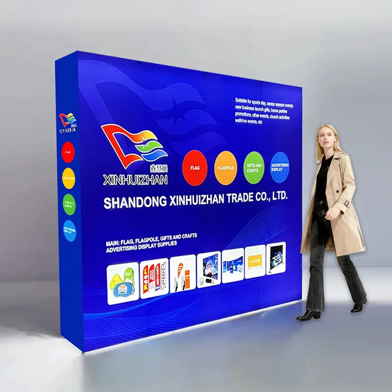 SEG Custom Advertising Background Frame Stands Banner  with Light  Frame Display Trade Show Double Sided Banner