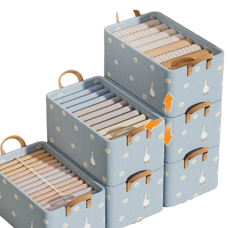 Wholesale Dust-proof Arranging Storage Box Collapsible Fabric Storage Box Families Clothes Wardrobe Clothing Organizer