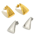 MICCI Unisex Stainless Steel Fashion Stud Earrings Wholesale Waterproof Statement Gold and Silver Plated Jewelry PVD