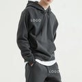 Men's Plus Size Windproof Oversize Hoodie Sweatshirt Jogger Gym Crop Top Custom Logo Two-Piece Sets Quick Dry Tracksuits Pants