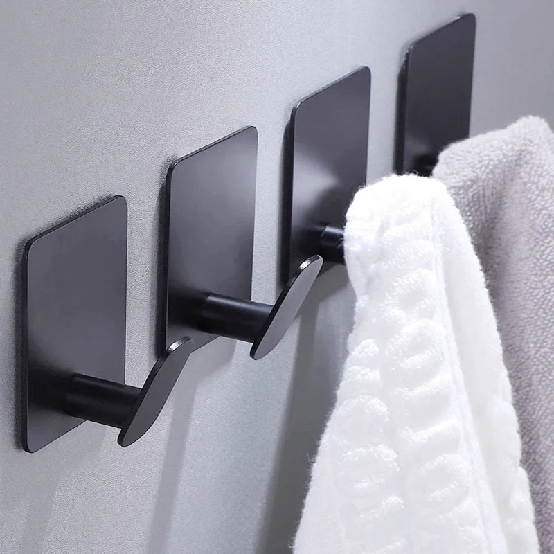 Metal Adhesive Self Stick Towel Robe Key Hooks Heavy Duty Coat Hooks Stainless Steel Sticky Wall Hook