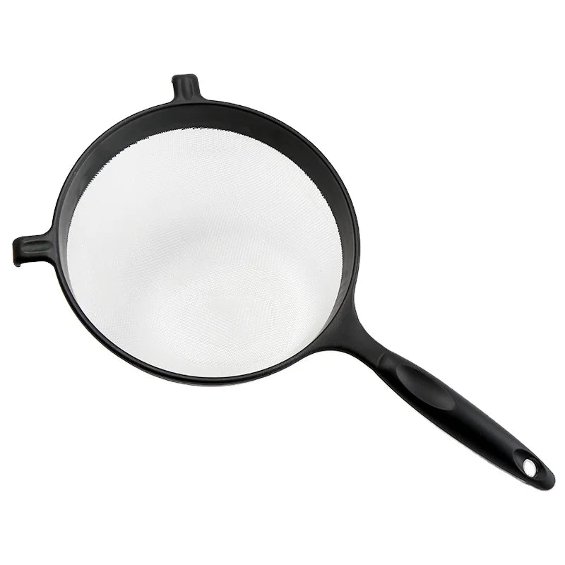 Long Handle Plastic Fine Mesh Strainer Kitchen Food Tool Gadget for Home Use