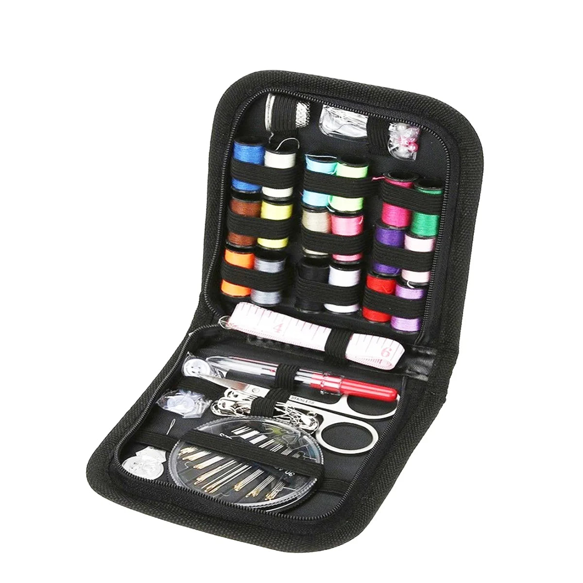 For Hot Selling Mini Sewing Kit with Knitting Needle and 12*12*2.5cm Multi-color Storage Bag for Home Use