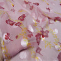 Standard Cute Flower Floral Print Soft Hand Feeling Opal Silk Burn Out Fabric for Girl Summer Clothing Scarf