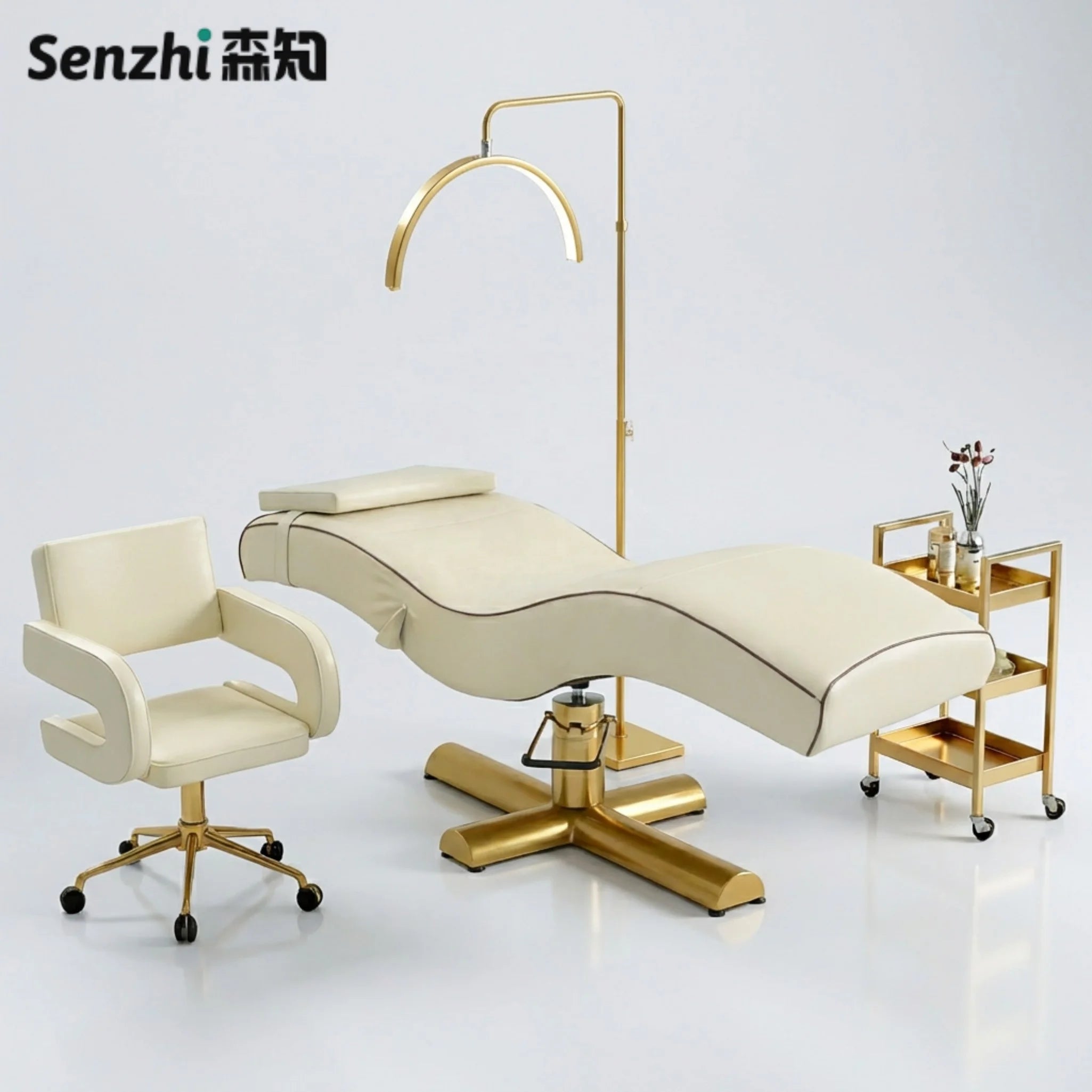 Hot Selling Eyelash Bed Color Eyelash Massage Bed with Customizable Head Lift and Customized Beauty Salon Furniture Modern