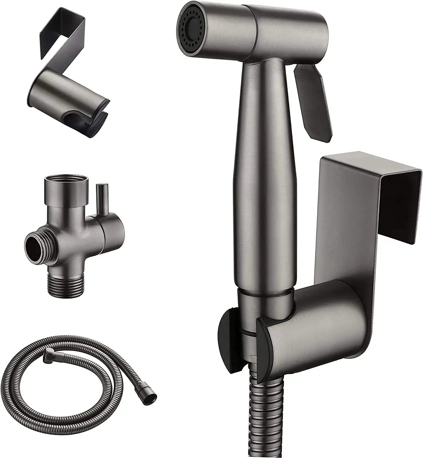 Modern Stainless Steel and ABS Handheld Bidet Set for Bathroom High Pressure Handheld Shattaf Sprayer for Muslim Toilet