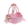 New Girls Satin Flower Basket Lace Wedding Flower Basket Western Ceremony Flower Girl Basket Wedding Supplies Party Supplier